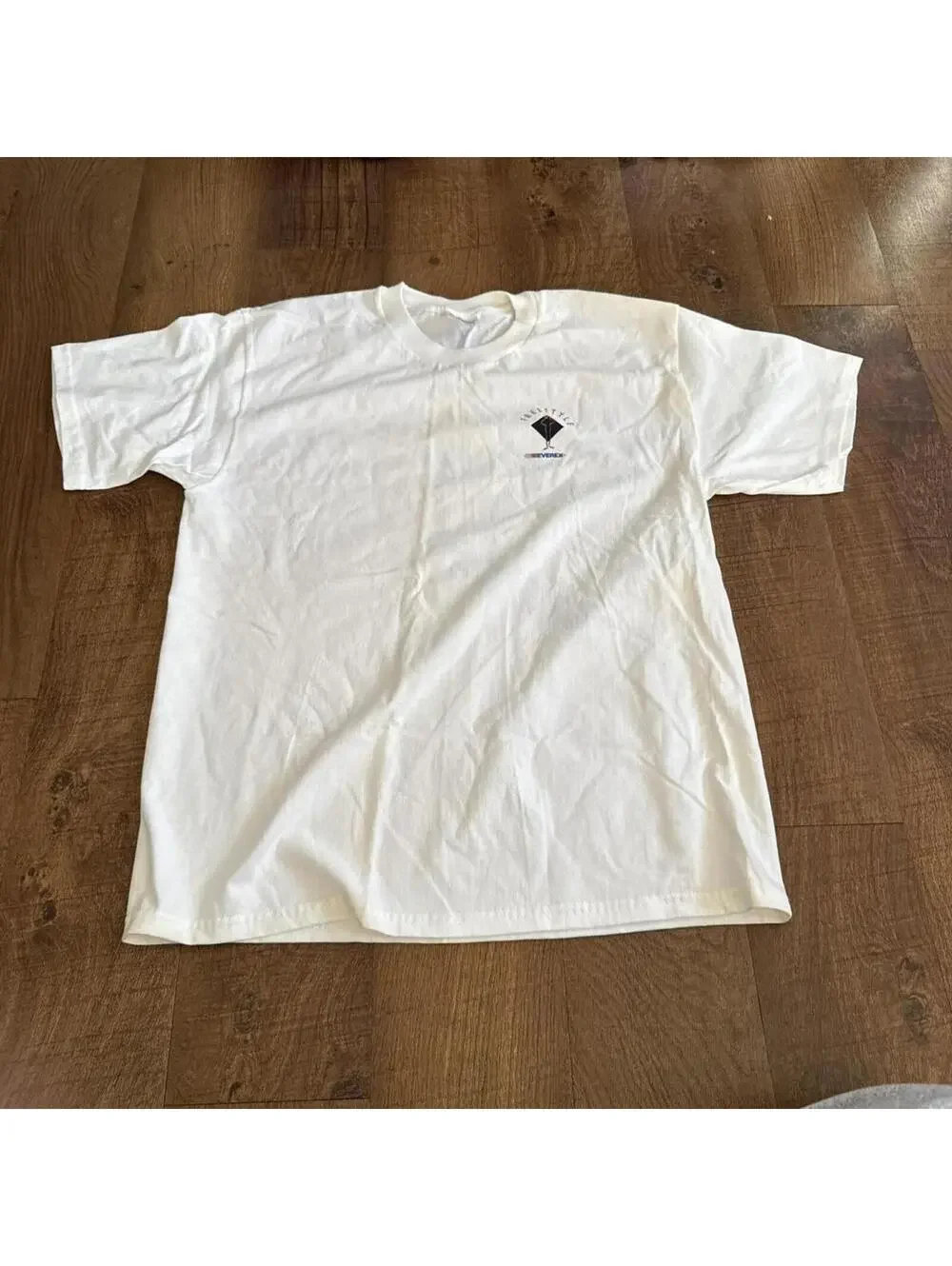 White and multi-coloured Freestyle Skateboards T-shirt #skateculture